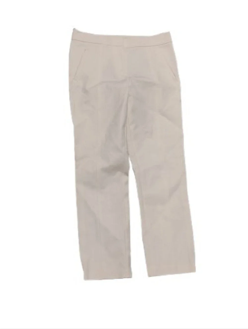Tory Burch Solid White Womens Work Pants Sz 4